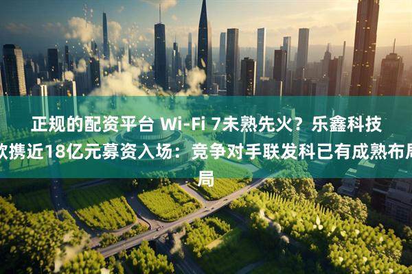 正规的配资平台 Wi-Fi 7未熟先火？乐鑫科技欲携近18亿元募资入场：竞争对手联发科已有成熟布局
